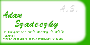 adam szadeczky business card